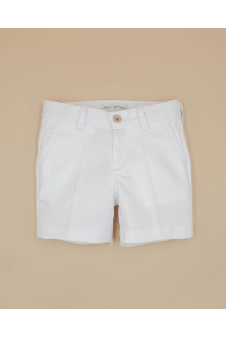 BERMUDA SARGA ELÁSTICA BLANCA